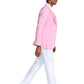 Solid Linen Look Notch Lapel Blazer Jacket