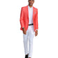 Solid Linen Look Notch Lapel Blazer Jacket