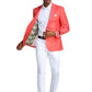 Solid Linen Look Notch Lapel Blazer Jacket