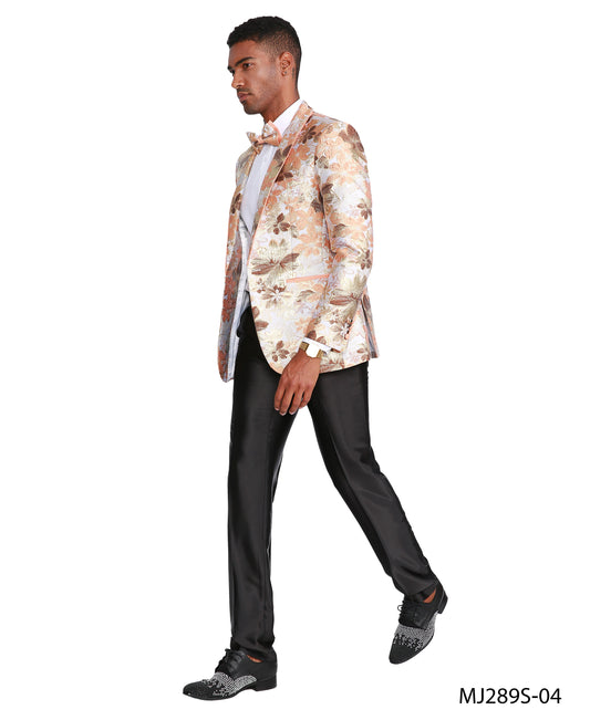 Shawl Collar Blazer Jacket with Bowtie