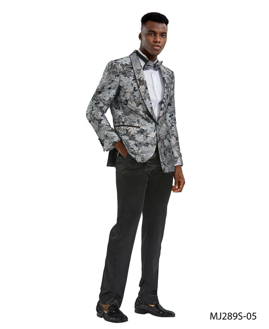 Shawl Collar Blazer Jacket with Bowtie