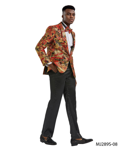 Shawl Collar Blazer Jacket with Bowtie