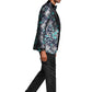 Mens Satin Shawl Lapel Blazer Only Floral Pattern