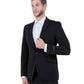 Mens Peak Lapel Blazer Only Solid Pattern