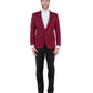 Mens Peak Lapel Blazer Only Solid Pattern
