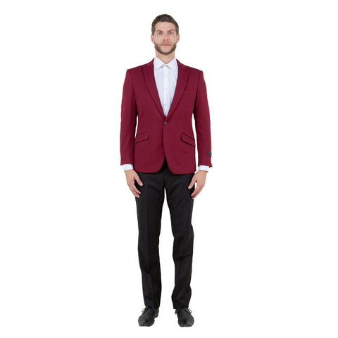 Skinny Fit Solid Knit Mens Blazer Only