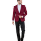 Mens Peak Lapel Blazer Only Solid Pattern