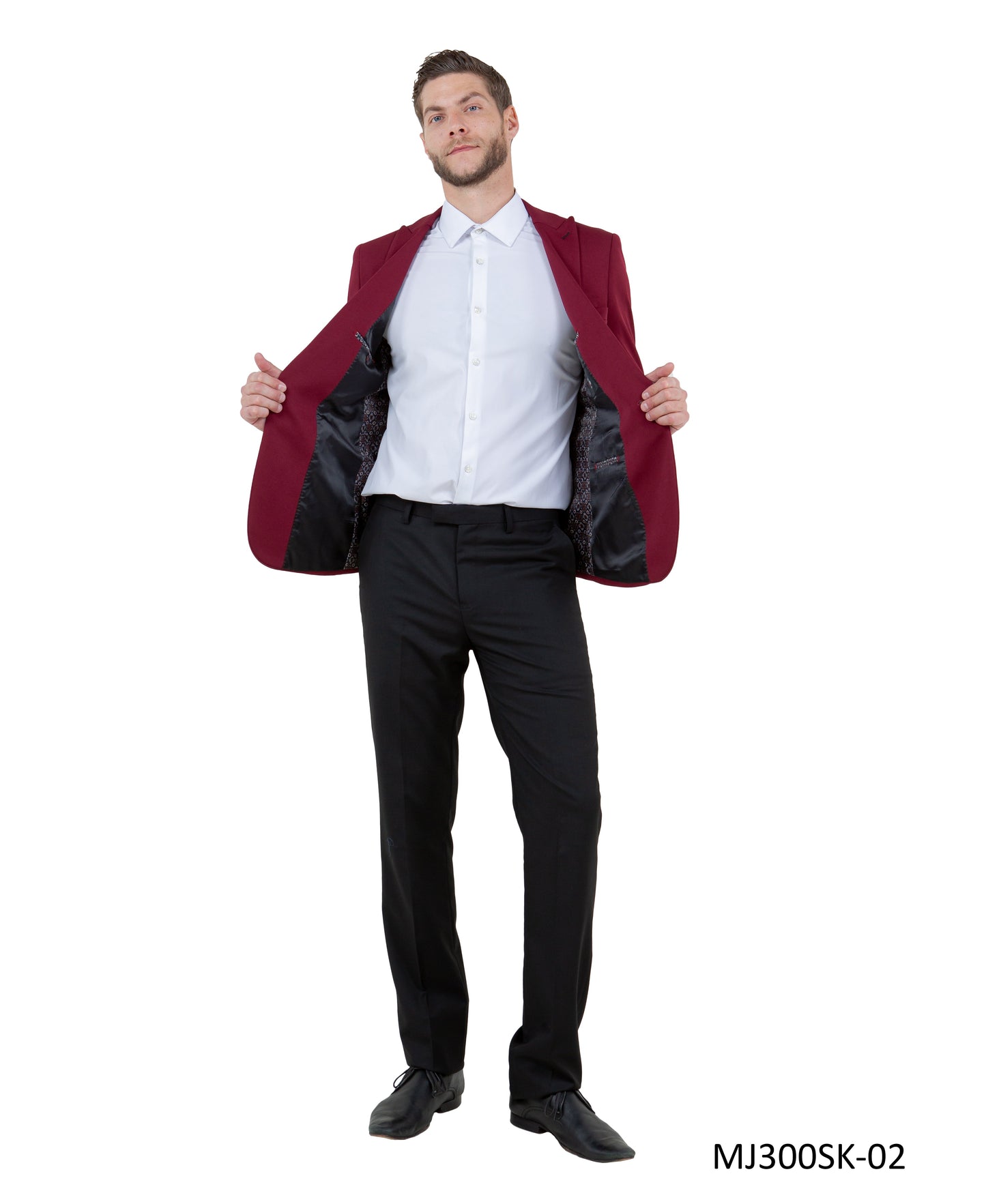 Mens Peak Lapel Blazer Only Solid Pattern