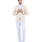 Mens Peak Lapel Blazer Only Solid Pattern