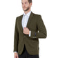 Mens Peak Lapel Blazer Only Solid Pattern