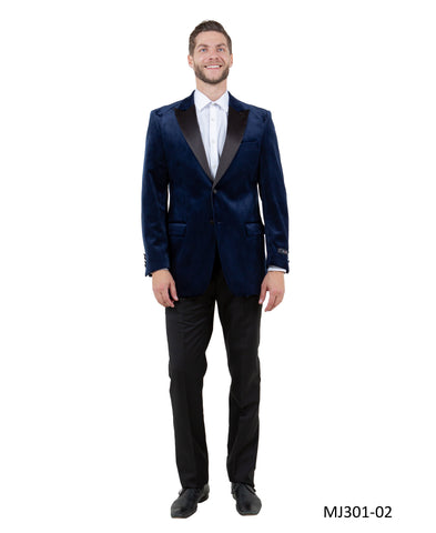 Men's Modern Fit Sport Coat w/ Satin Peak Lapel