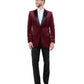 Men's Modern Fit Sport Coat w/ Satin Peak Lapel