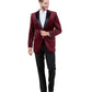Men's Modern Fit Sport Coat w/ Satin Peak Lapel