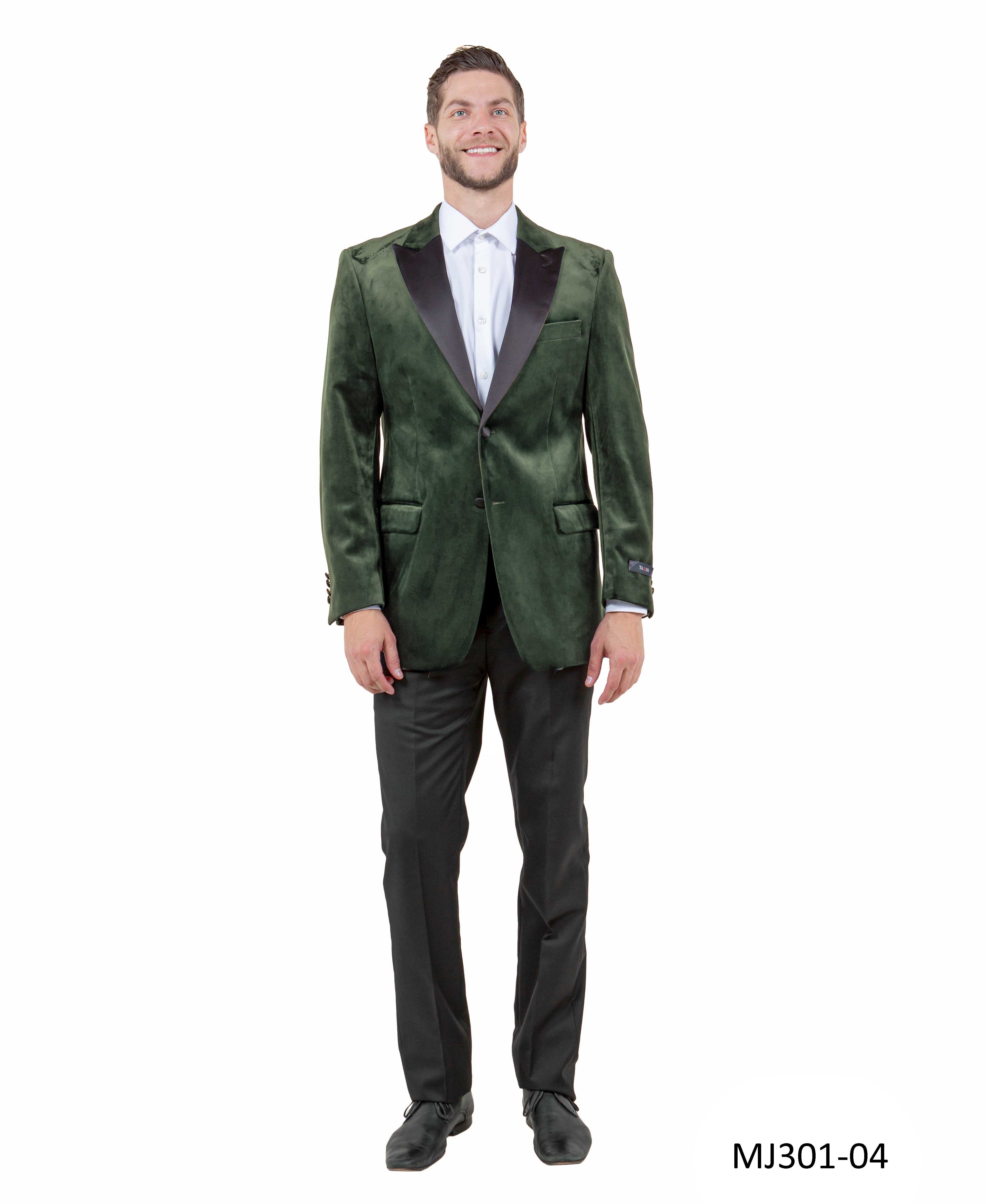 Men's Modern Fit Sport Coat w/ Satin Peak Lapel