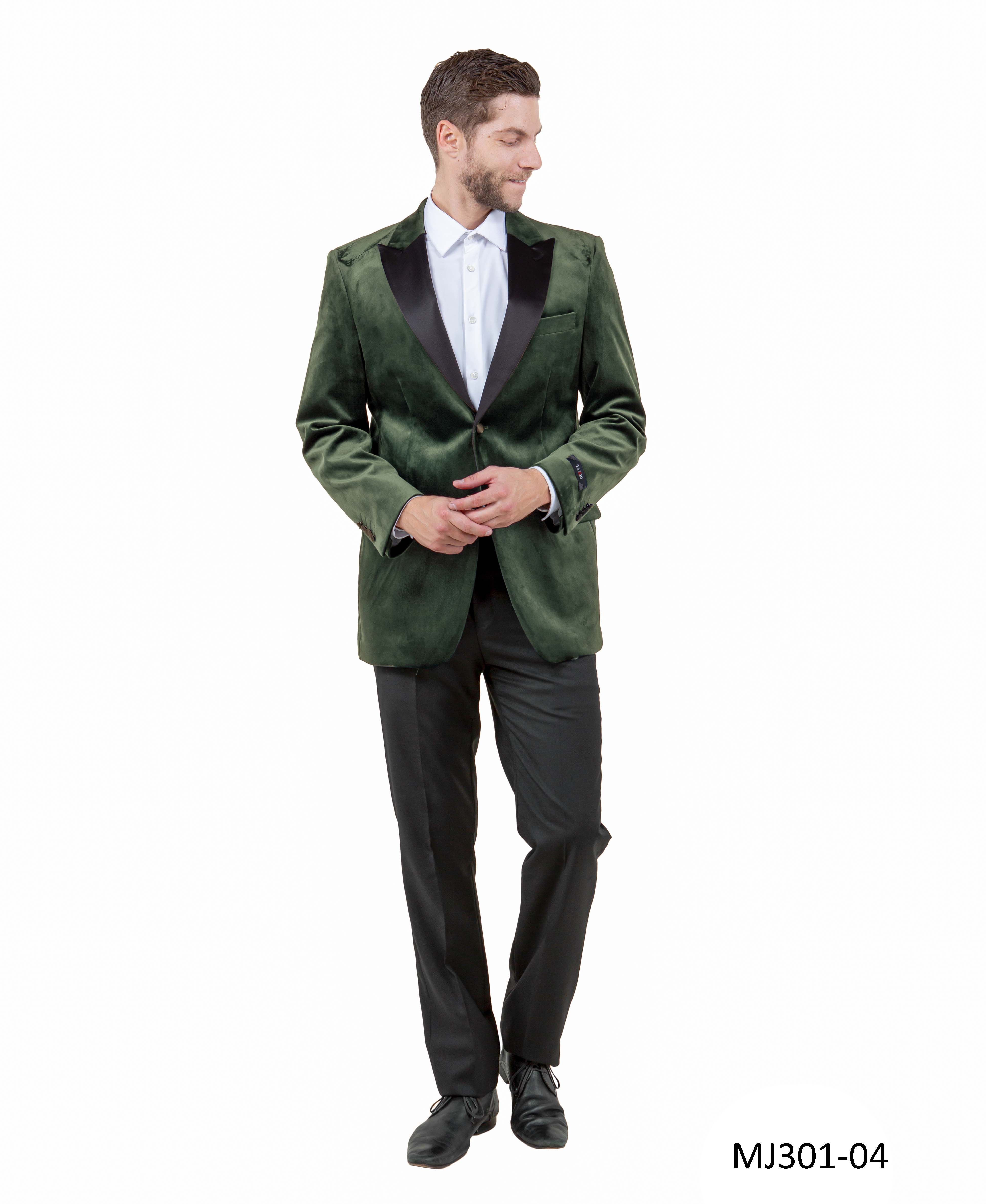 Men's Modern Fit Sport Coat w/ Satin Peak Lapel