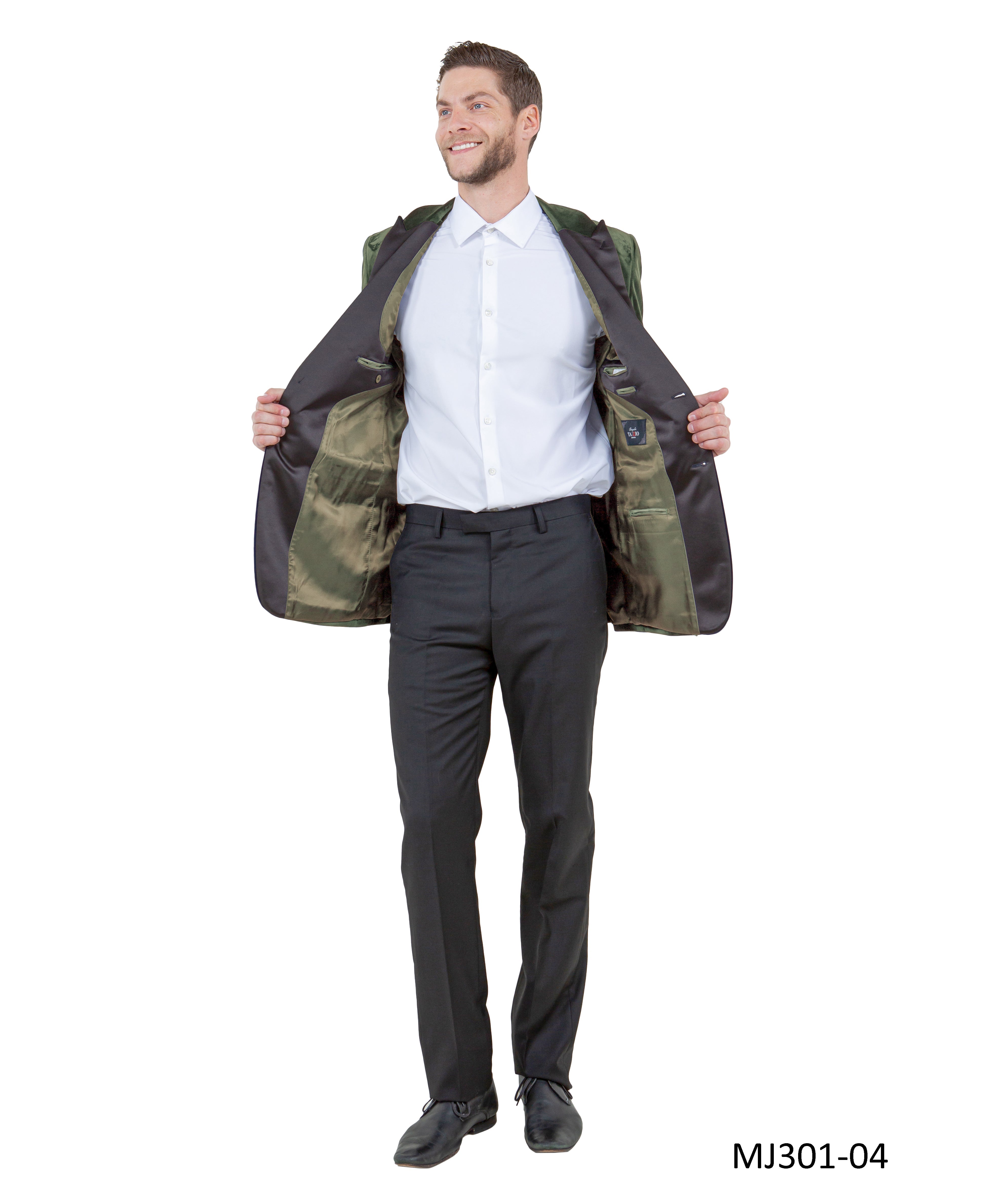 Men's Modern Fit Sport Coat w/ Satin Peak Lapel