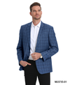 Men's Plaid Slim-Fit Blazer w/ Notch Lapel
