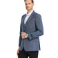 Men's Windowpane Slim-Fit Blazer w/ Notch Lapel