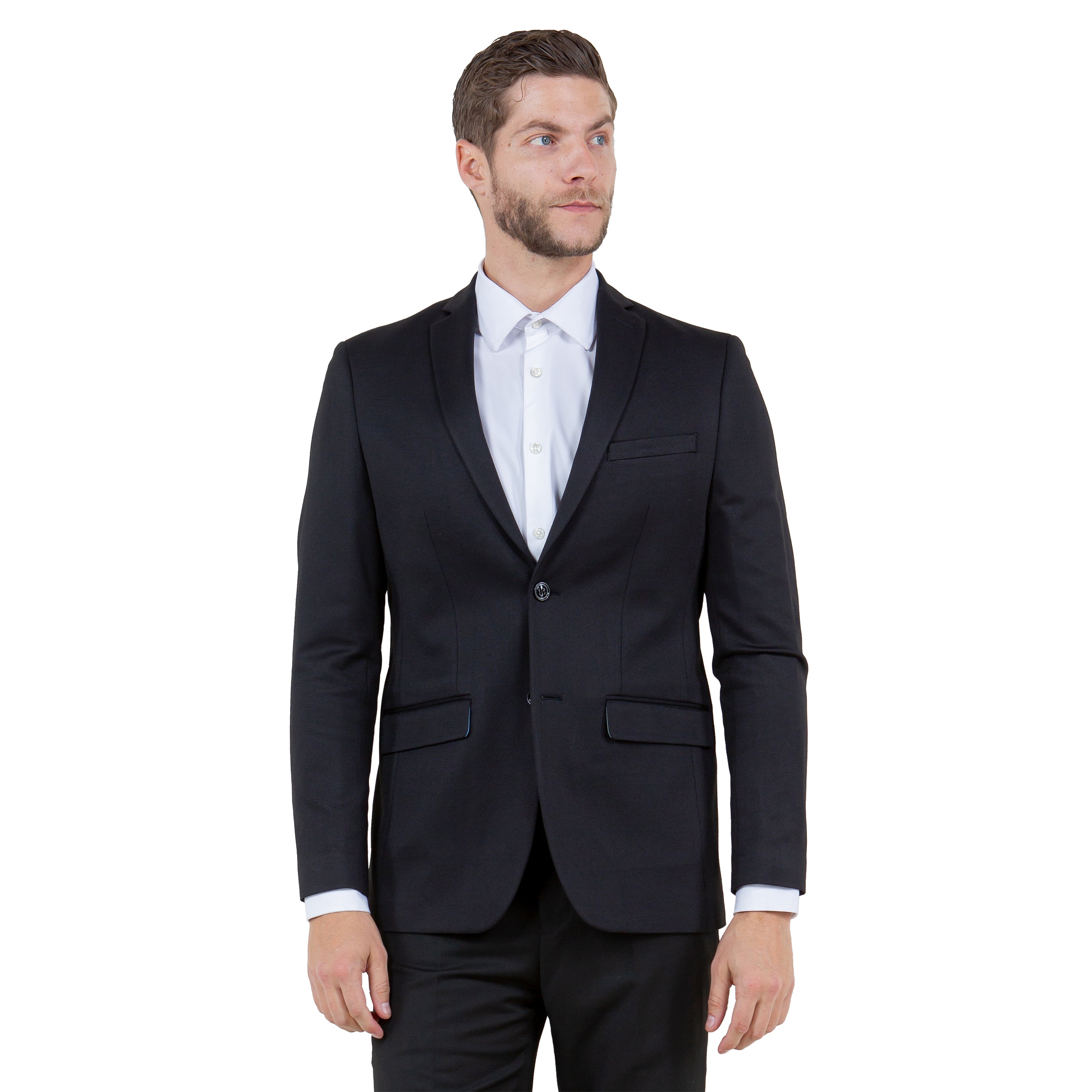 Men's Knit Slim-Fit Blazer w/ Peak Lapel