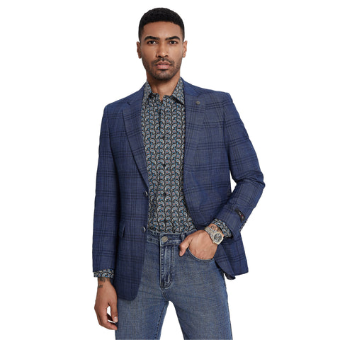 Men's Glen Plaid Jacket Blazer Only