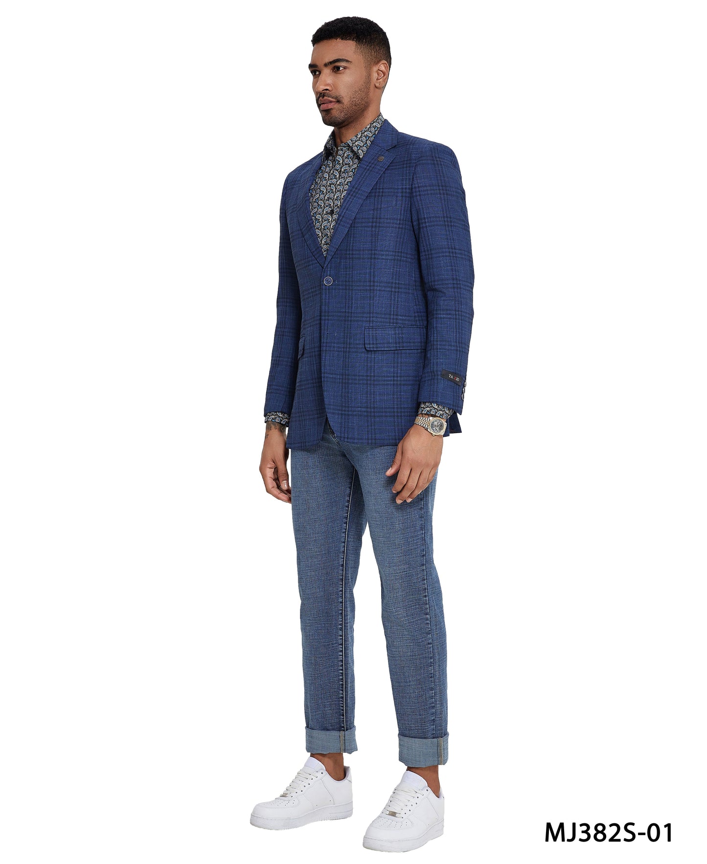 Men's Glen Plaid Jacket Blazer Only
