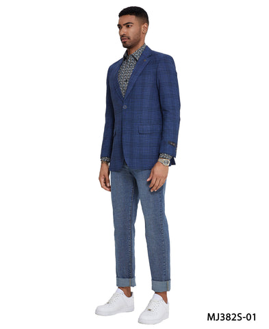 Men's Glen Plaid Jacket Blazer Only