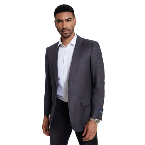 Men's Tailored-Fit Windowpane Sport Coat Only