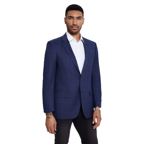 Men's Tailored-Fit Windowpane Sport Coat Only
