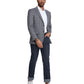 Men's Modern Fit Windowpane Sport Coat w/ Notch Lapel