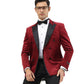 Men's Hybrid Fit Velvet Sport Coat w/ Satin Peak Lapel