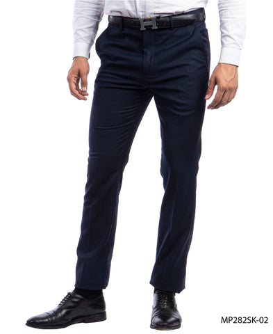 Sean Alexander Navy Skinny Fit Dress Pants