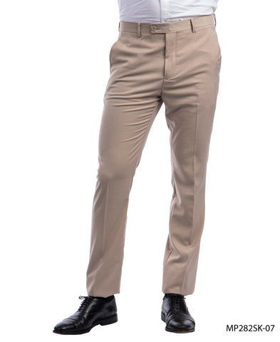 Sean Alexander Mid Tan Skinny Fit Dress Pants