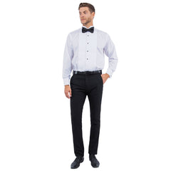 Men's Tailored-Fit Suits Separates Tuxedo Pants w/ Satin Side Stripe