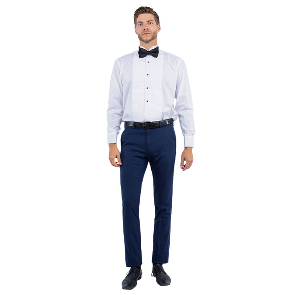 Men's Tailored-Fit Suits Separates Tuxedo Pants w/ Satin Side Stripe