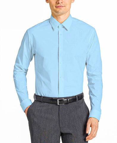 Solid Office Dress-shirt By Tazzio