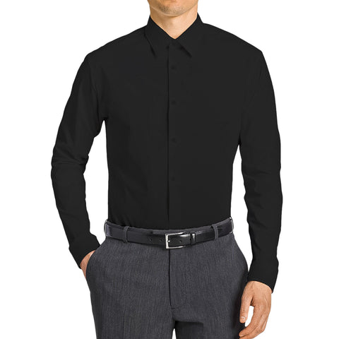 Solid Office Dress-shirt By Tazzio