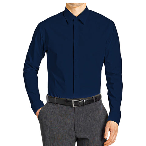 Solid Office Dress-shirt By Tazzio