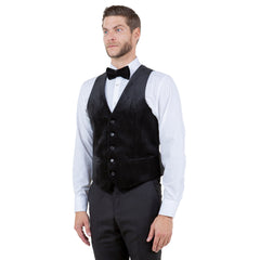 Men's Slim-fit Velvet Suits Separates, Vest And Bowtie