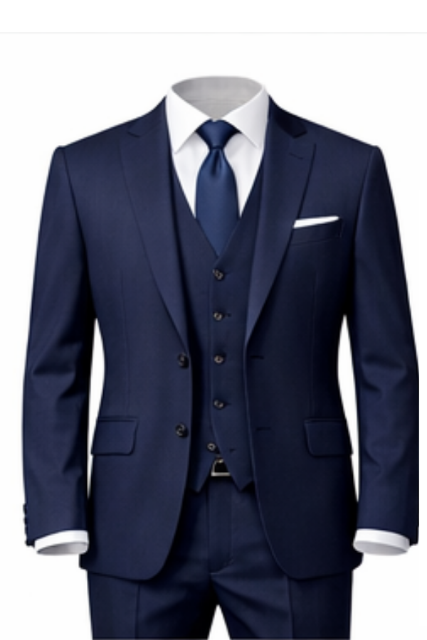 Barry's Navy 3PC Suit - Slim Fit