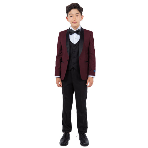 Boy's 5pc Solid Tuxedo