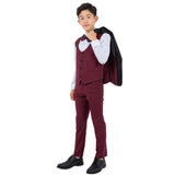 Modern Burgundy 5 pc Tuxedo