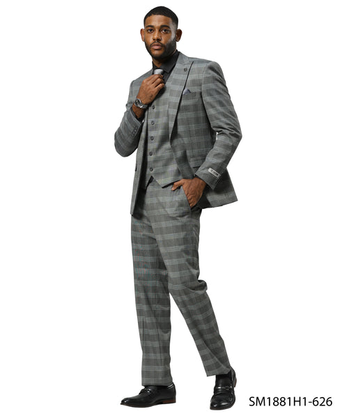 Mens-suit Glen Check by Modern