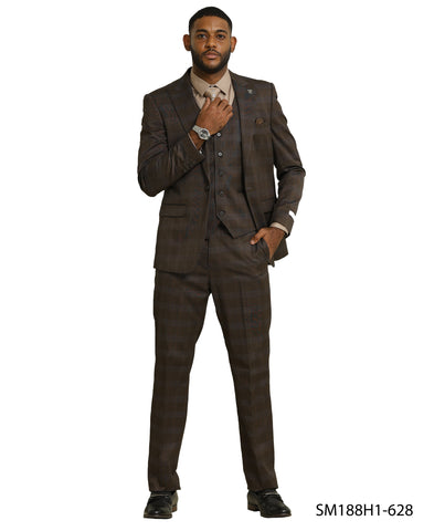 Mens-suit Glen Check by Modern