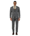 Mens-suit Plaid 3pc by Stacy Adams