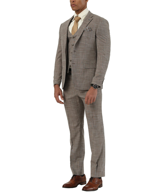 Mens-suit Crosshatch 3pc by Stacy Adams