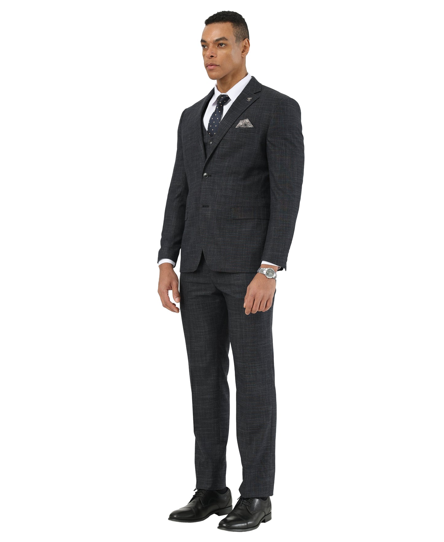Mens-suit Crosshatch 3pc by Stacy Adams