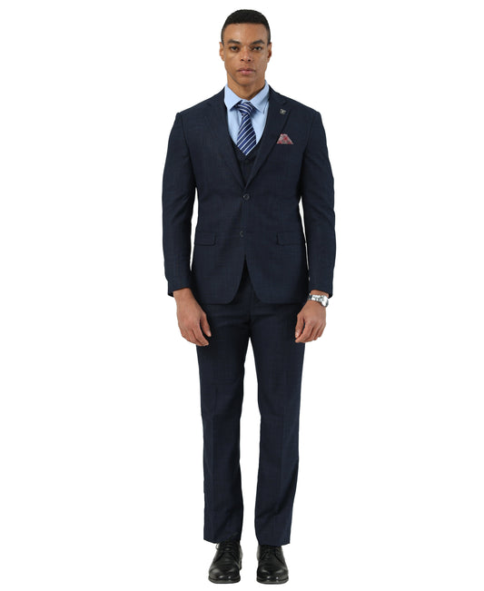 Mens-suit Crosshatch 3pc by Stacy Adams