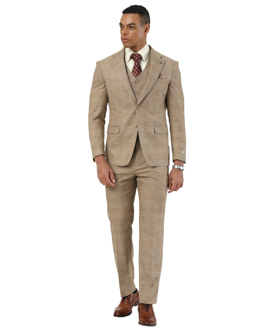 Mens-suit Plaid 3pc by Stacy Adams