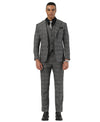 Mens-suit Plaid 3pc by Stacy Adams