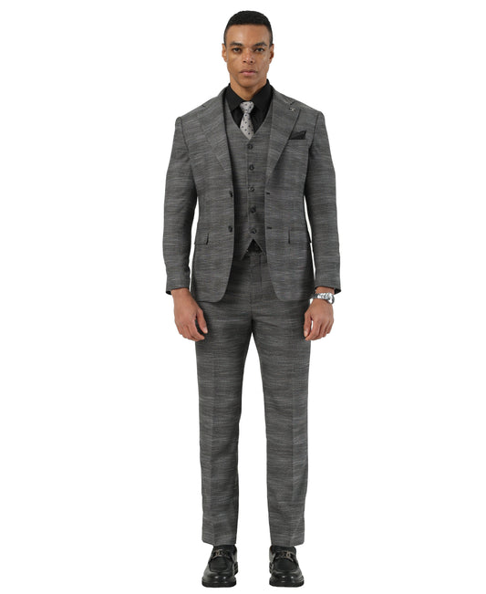 Mens-suit Plaid 3pc by Stacy Adams